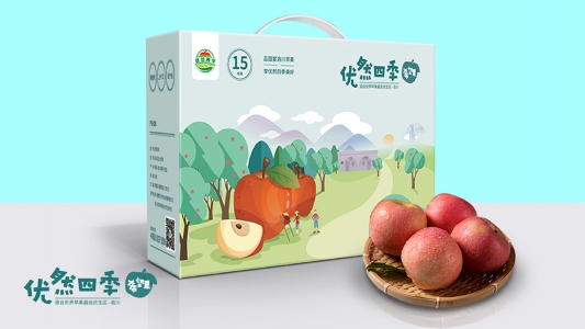 優(yōu)然四季洛川蘋(píng)果希望果包裝設計